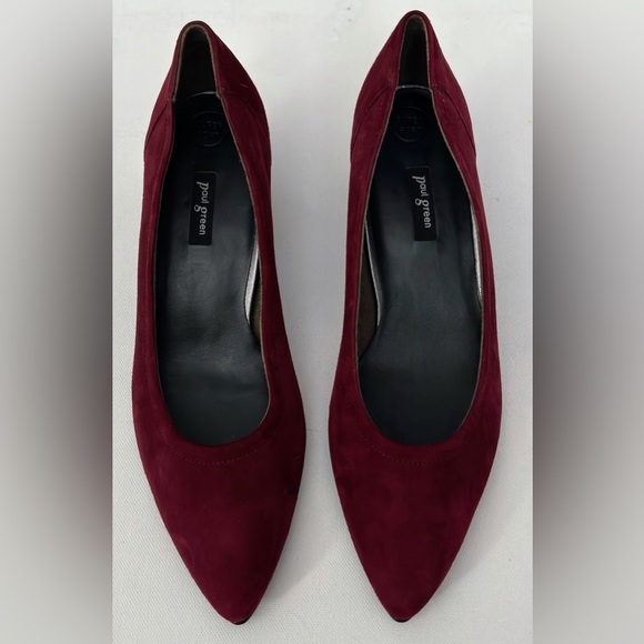 PAUL GREEN Tammy Pump In Berry Suede 7 Comfort Holiday Modest - Picture 10 of 12